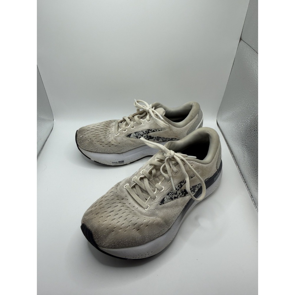 Brooks Ghost 16 1204071B147 Women 7.5 B Sneaker White Oyster Lava Running Shoes